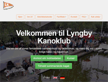 Tablet Screenshot of lyngby-kanoklub.dk